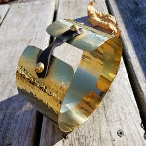 Brass choker bold necklace neck band